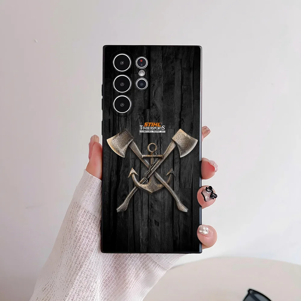 S-STIHLs بالمنشار مسجل جراب هاتف متجمد عدم الانزلاق غطاء كامل حقيبة لهاتف سامسونج غالاكسي S25 S24 S23 S22 S21 S20 الترا بلس 5G