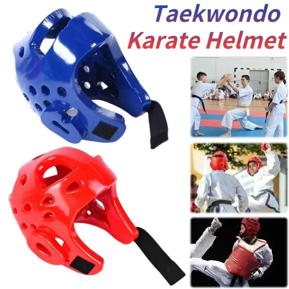 Head Protection Taekwondo Helmet Gear Portable PU Material Kickboxing Helmet Seamless S/M/L Karate Helmet Fitness