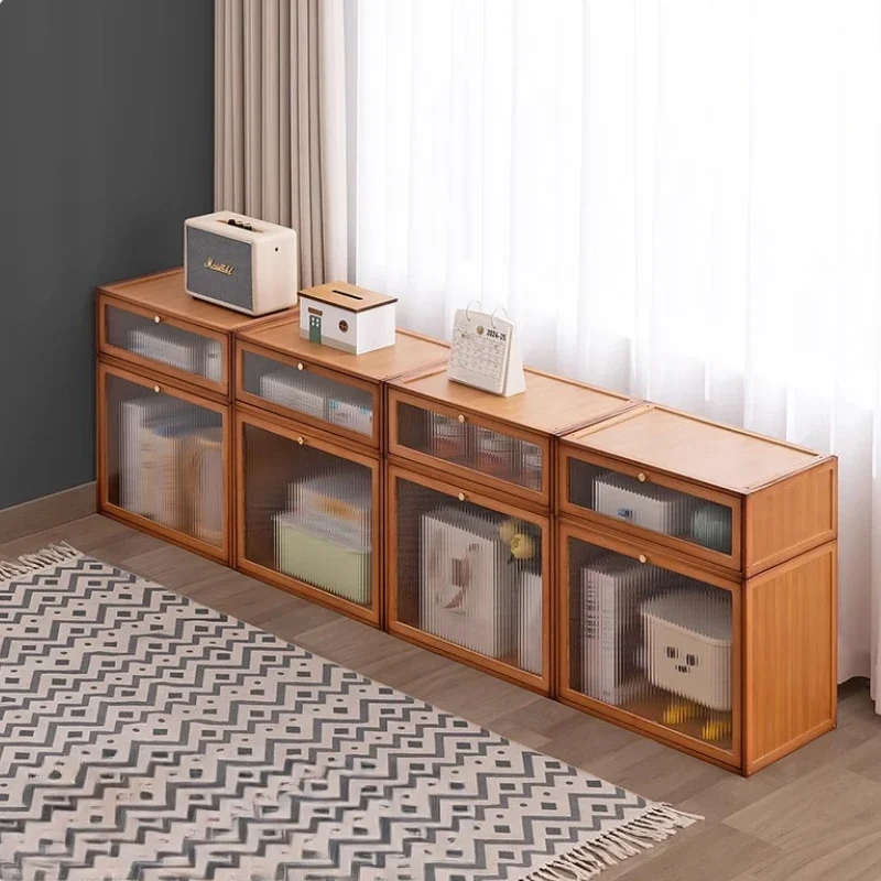 Children Bookshelf Simple Bookshelf Against Wall Low Bookcase Combination Storage Shelf Child Book Library Living Room Cabinet