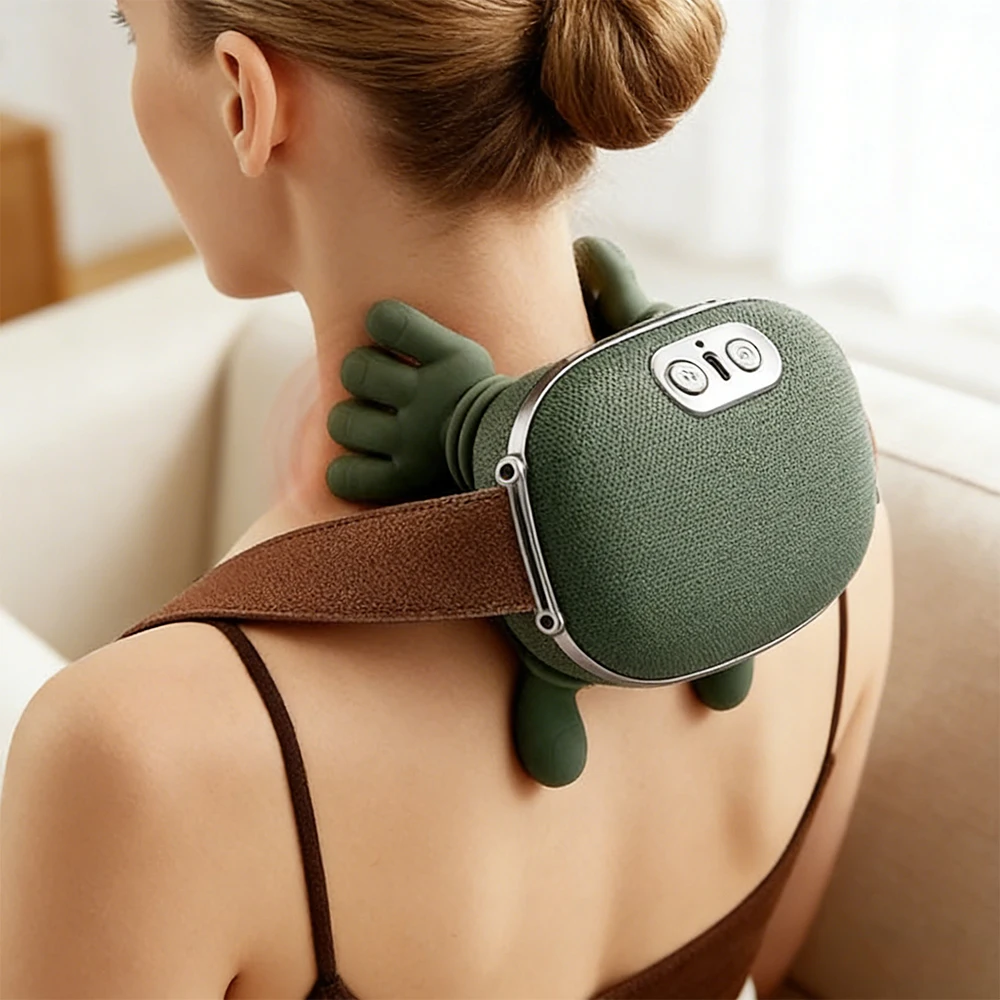 

Wireless Bionic Finger Neck Shoulder Massager Cervical Trapezius Kneading Shawl Brushless Motor Neck Masajeador