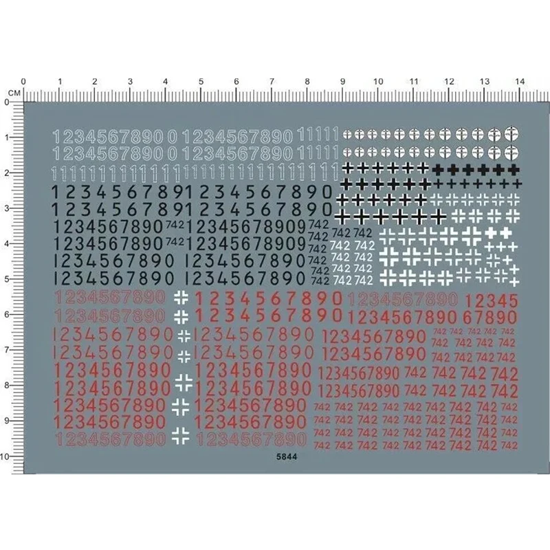 1/100หุ่น742เยอรมัน wwii ตัวเลขเครื่องหมายรถถัง Panzer โมเดลรูปลอก