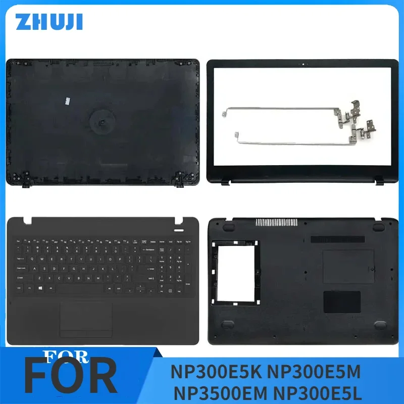 

NEW For NP300E5K NP300E5M NP3500EM NP300E5L Series Laptop LCD Back Cover Front Bezel Hinges Palmrest Bottom Case Black