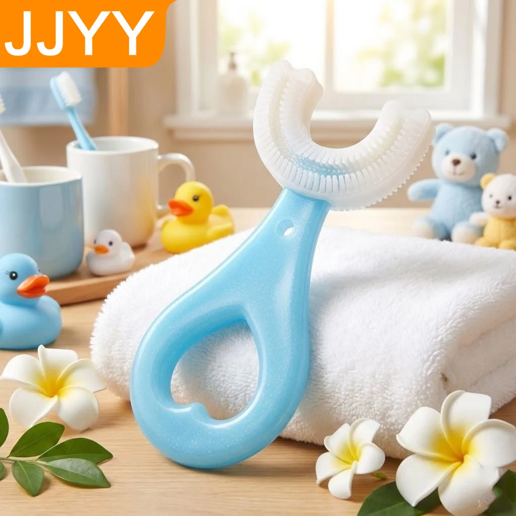 

Модная U-образная силиконовая зубная щетка для детей, инструменты для ухода за полостью рта, щетка для чистки зубов для детей от 2 до 12 лет