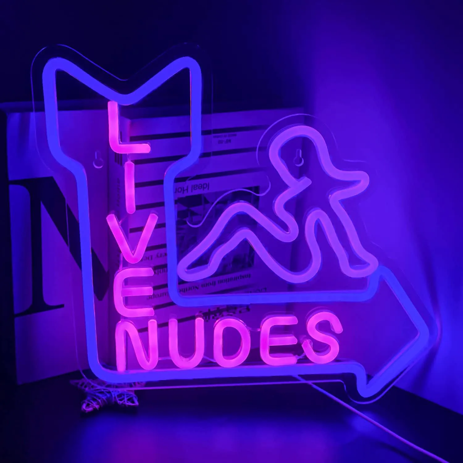 

live nudes Neon sign, LED Room signs,USB Dimmable neon for bedroom Living Room Party Game area Bar aesthetic Lady gift