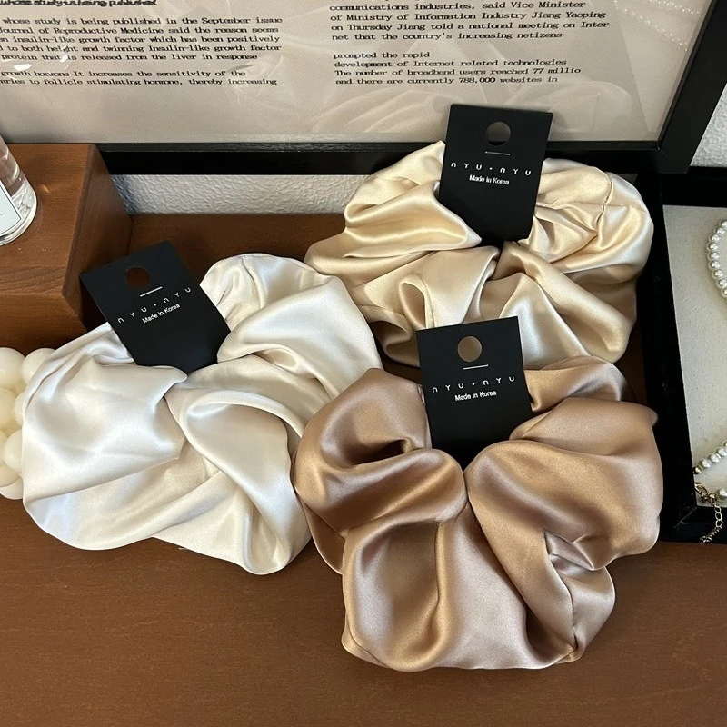 Coleteros de Raso Extra Grandes, Elásticos, para Mujer, Diadema para Dormir, Coletero para Cola de Caballo, Bandas Elásticas para el Cabello, Accesorios para el Cabello de Moda