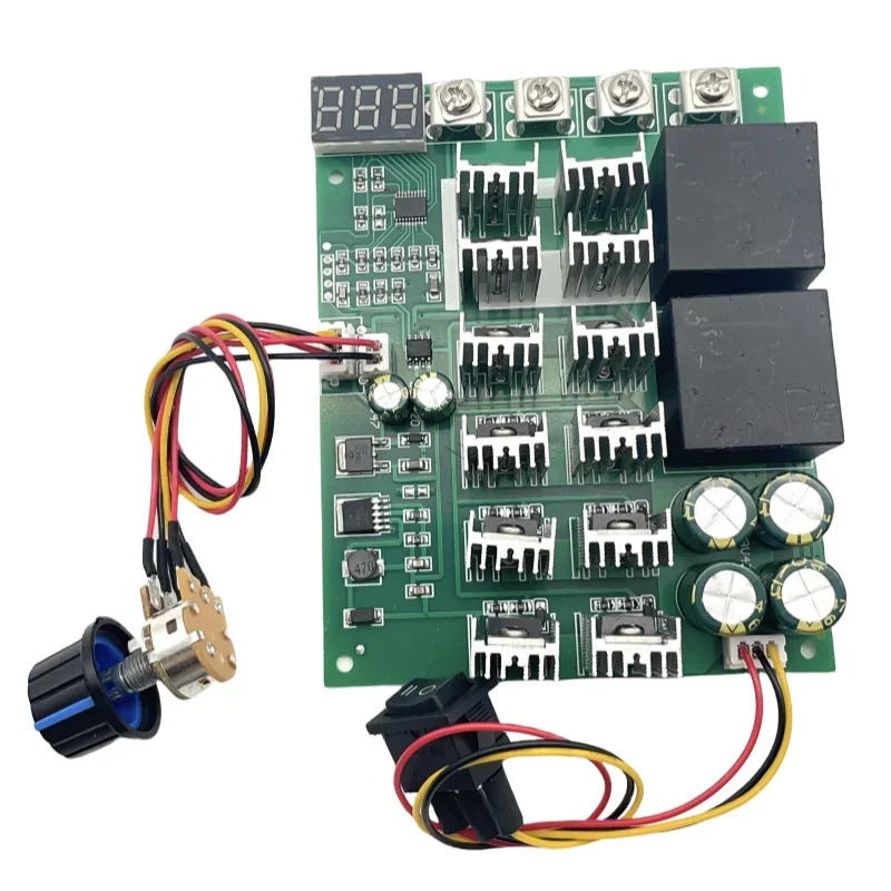 1PCS 60A 10-55V 12V 24V 36V 48V 100A Digital display PWM speed controller module forward reversal 0~100% adjustable DC motor