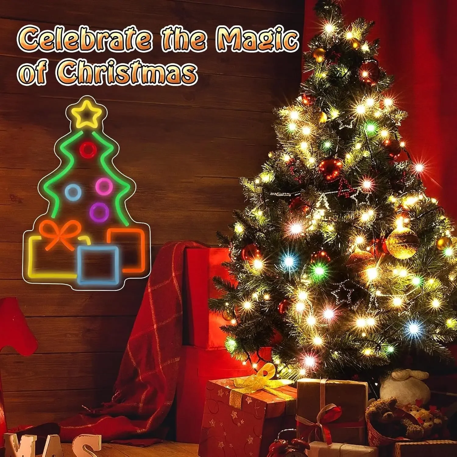 

Acrylic Neon Light Decorative Christmas Tree Neon Sign Neon Led Decorative Light Convenient For Bedroom Wall Decor Party