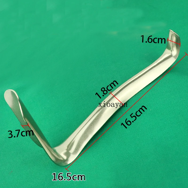 Retractor vaginal de acero inoxidable, equipo ginecológico, retractor bidireccional privado convexo