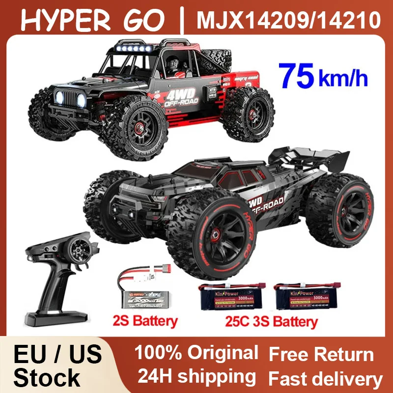 MJX 14209 14210 V3.0 1/14 RC voiture 75 km/h sans brosse Hyper Go 2.4G télécommande 4WD course tout-terrain RC camion électrique passe-temps jouet