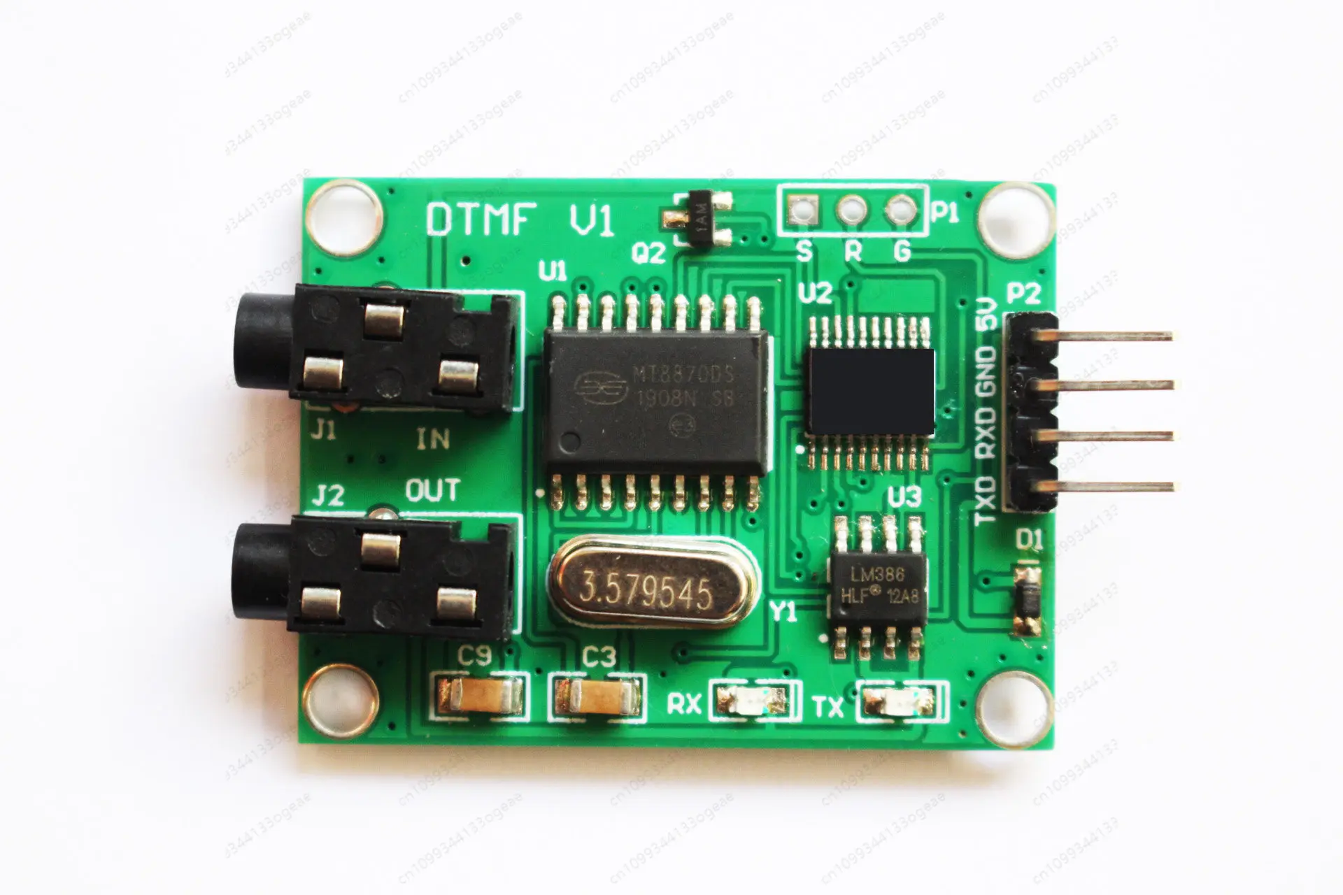 Dual tone multi frequency decoding, encoder DTMF audio, generator, receive serial port 30 data at a time