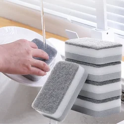 5/10pcs Double-sided Cleaning Sponges Pan Pot Dish-Washing Sponges Household Scouring Pad Kit Tools Kitchen Tableware Brush