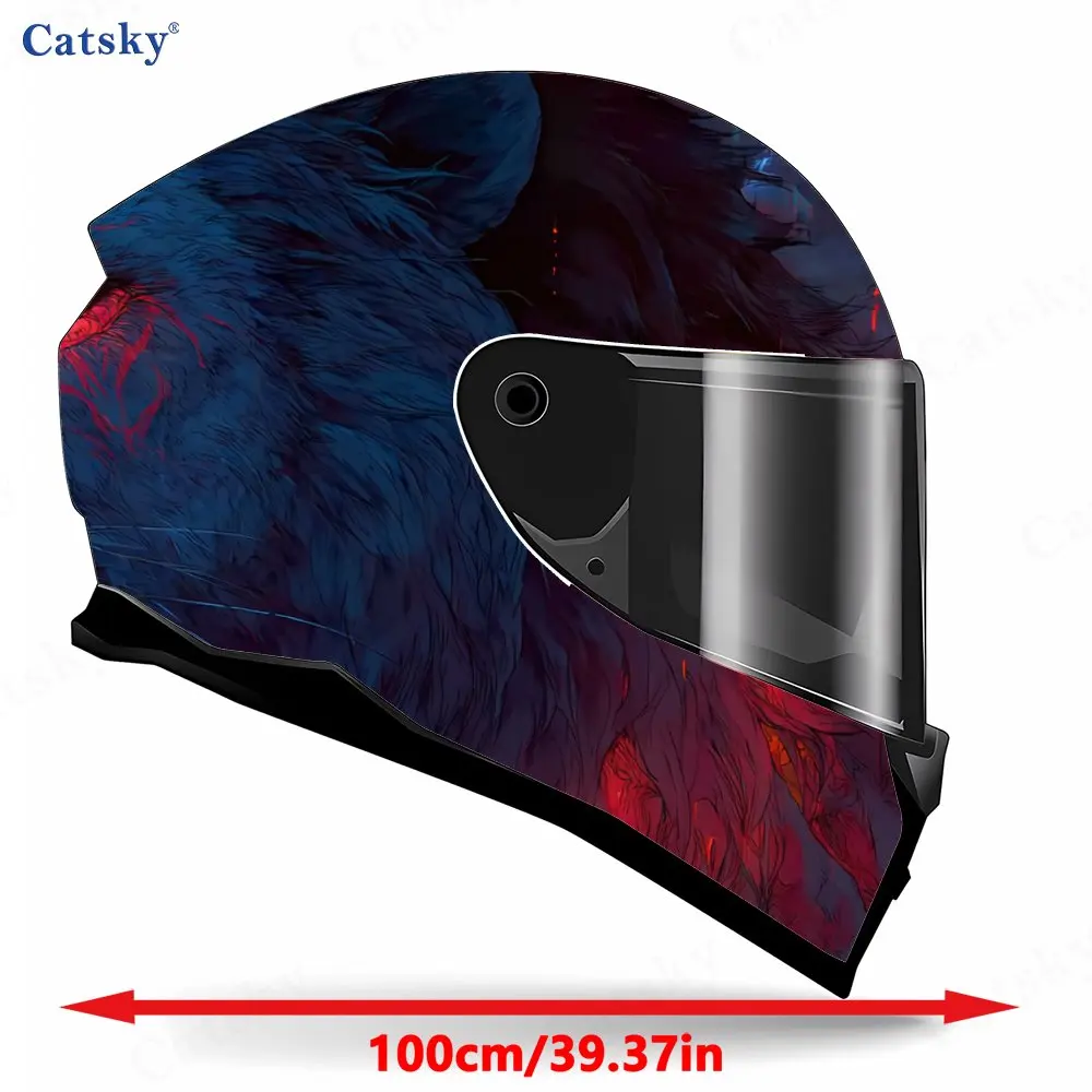 Thunder Lion PVC material self adhesive waterproof motorcycle helmet sticker, paste firmly and do not fall, waterproof and weath