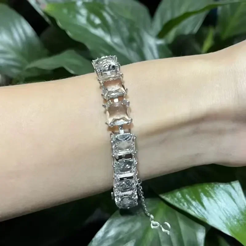 NONE Original 2025, Halskette, edles Schmuckset für Frauen, Wassertropfen, geometrischer Zirkon, Kristall, Halskette, Armband, Ohrringe, Schmuck 4