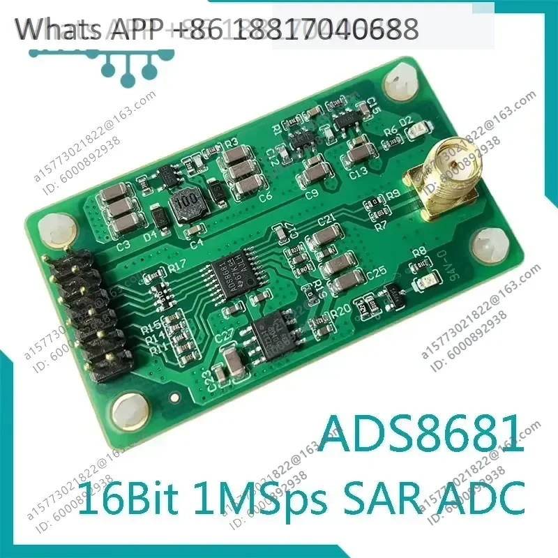 ADS8681 16Bit 1Msps SAR ADC Module for Single Bipolar 2.56V to 12V Input Range 288V Isolation