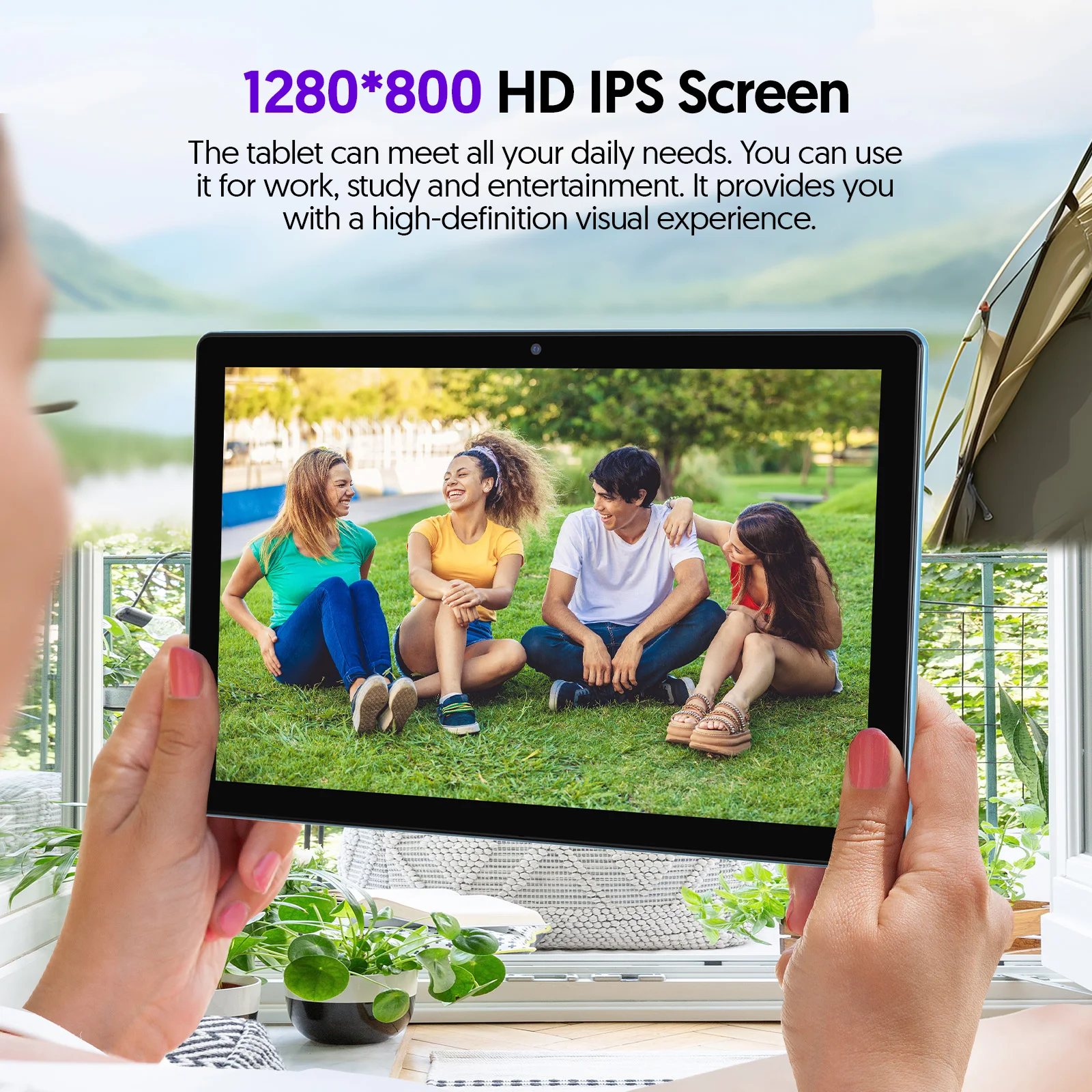 تابلت أندرويد 15 مقاس 10 بوصات، معالج رباعي النواة، 12 جيجابايت (3 جيجا + توسيع ذاكرة 9 جيجا) رام + 64 جيجابايت روم، كاميرات مزدوجة، واي فاي،