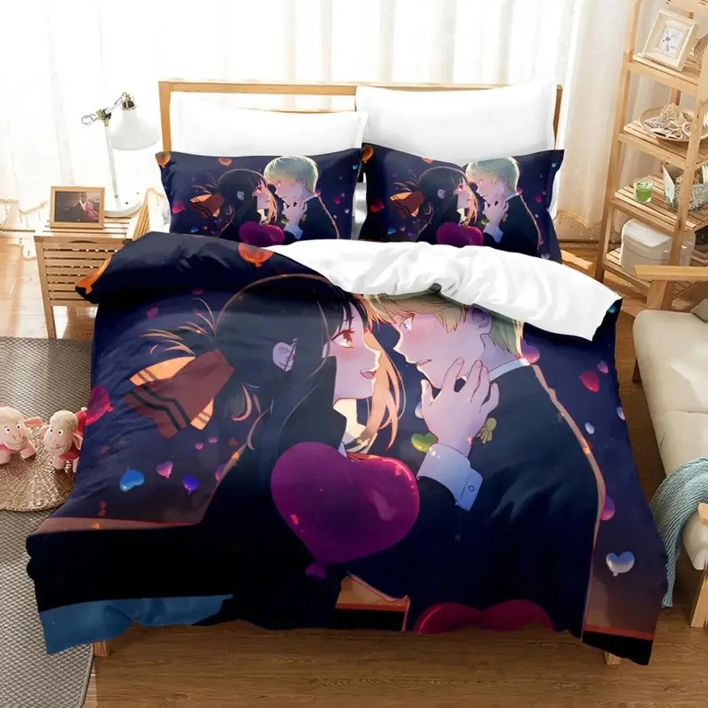 

3D Print Kaguya-sama Anime Bedding Set Double Twin King Duvet Cover Comforter Pillowcase Boys Girls Adults Bedroom