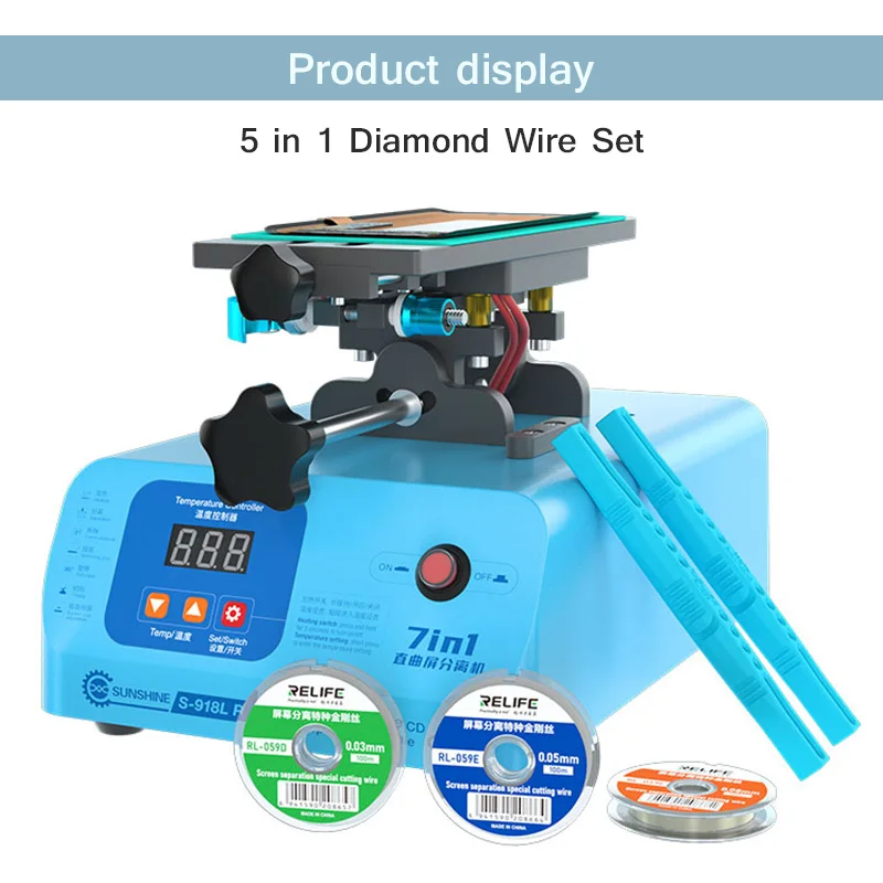 LCD/OLED Screen Separation Cutting Wire Set with Handle RELIFE RL-059 Plus High Anti-rust Lightweight Screen Opening Line