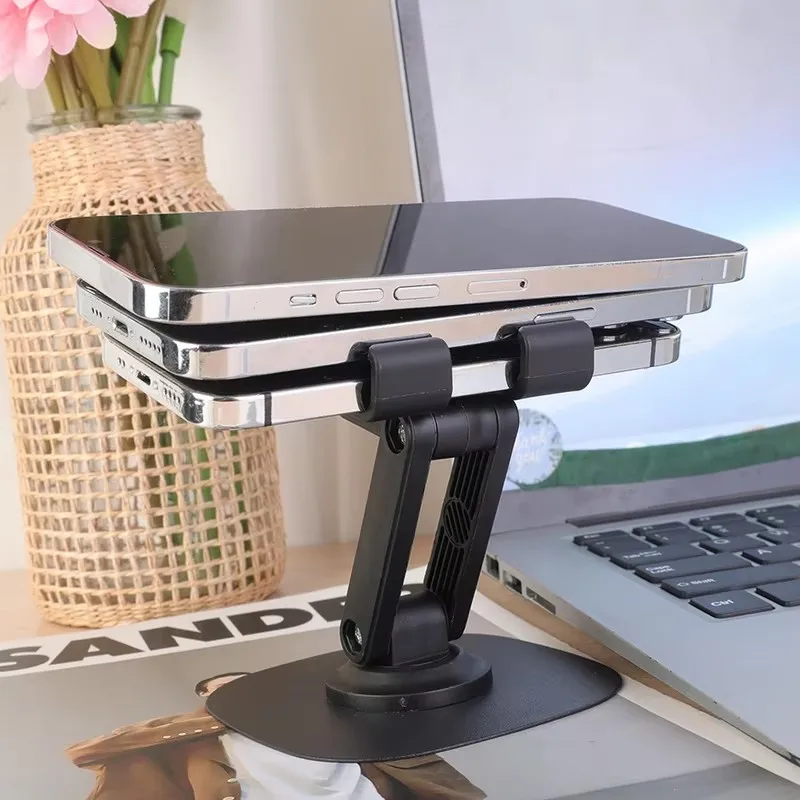 折りたたみ式デスクトップ携帯電話ホルダー、怠惰なタブレットサポート、ポータブルスタンド、360 ° 回転