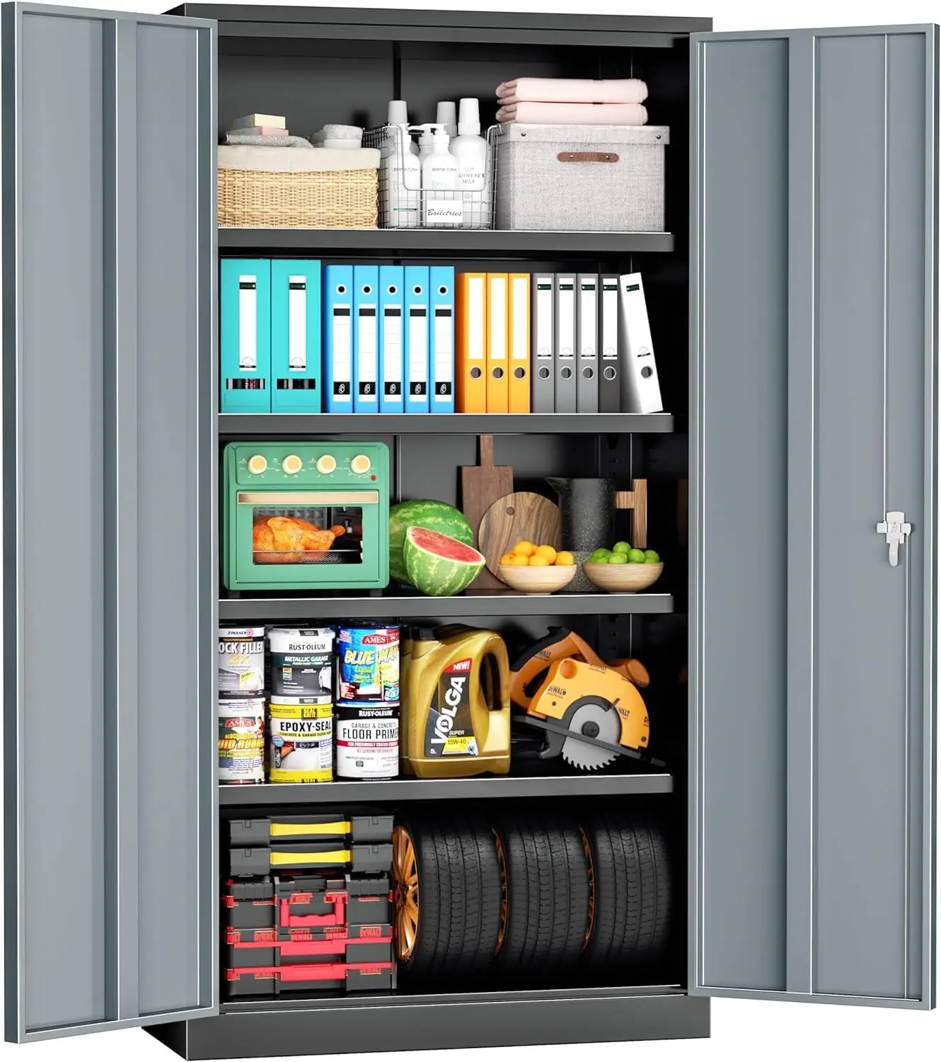 Metal Storage Cabinet with Lock,72