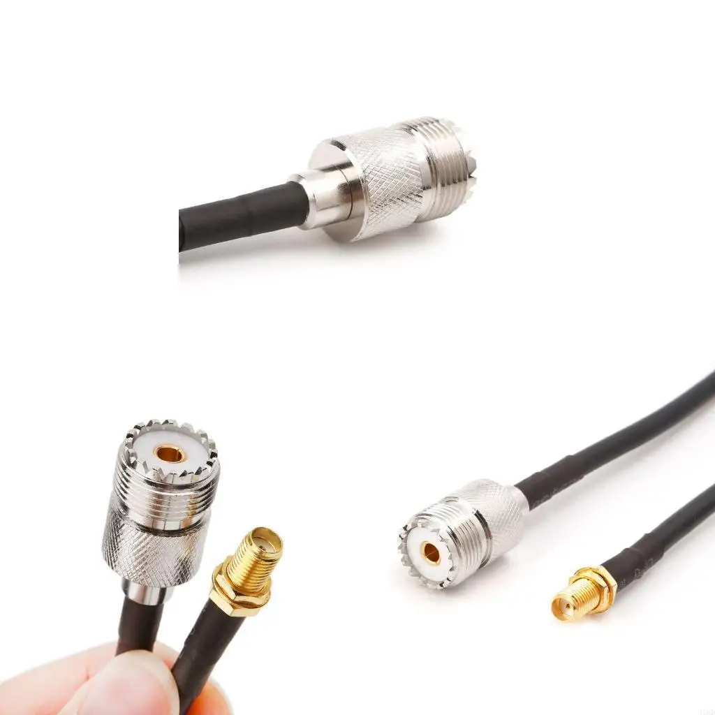 J1HD SMA Female To UHF SO239 PL259 Female RG58 Pigtail Cable RF Coaxial Assembly Cabl