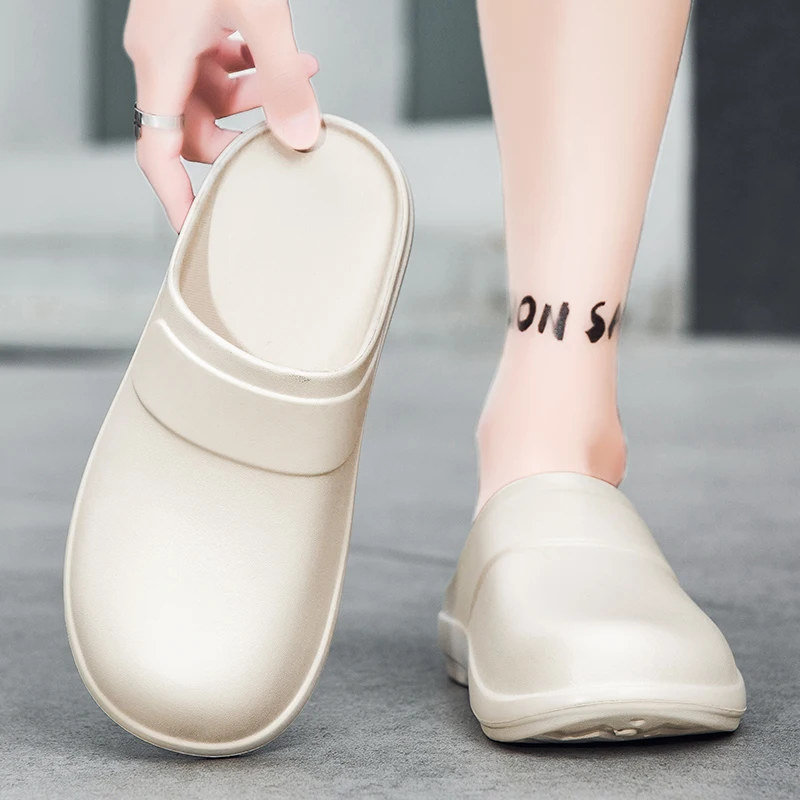 YUYIN Men Women EVA Chef Shoes Non-slip Waterproof Oil-proof Workers Slippers Leather Shoes Mules Shoes Outdoor Fishing Shoes - view 6