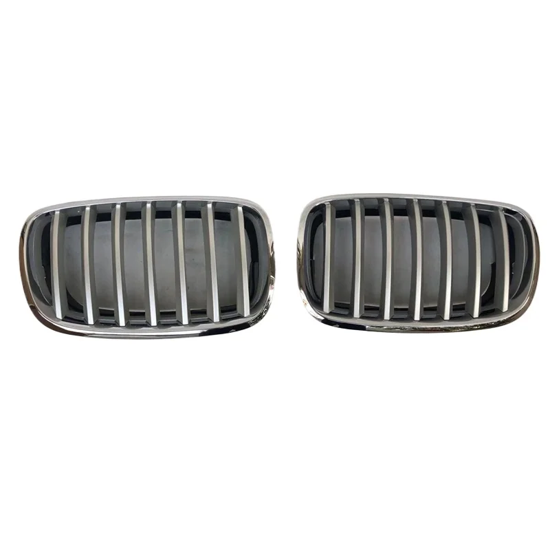 

Front Grille Grill Front Hood Bumper Kidney Grilles Silver for 07-13 BMW E70 X5 E71 X6 51137157687,51137157688