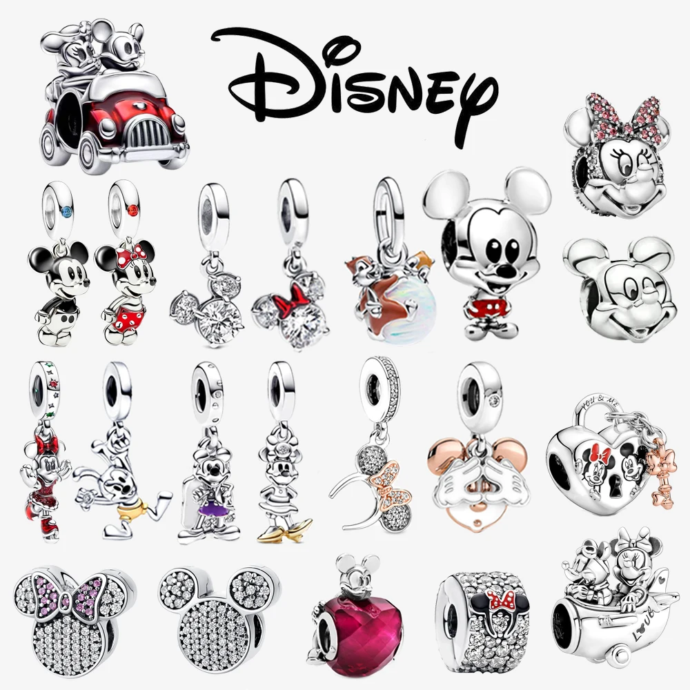 ديزني غرزة ميني دامبو ديدبول 925 فضة استرخى دلايات 925 بلاتا صالح الأصلي خرز سوار مجوهرات هدية لتقوم بها بنفسك