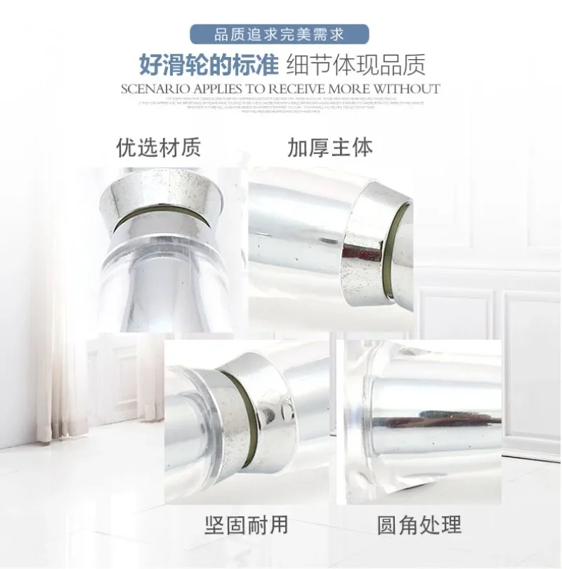 Shower room handle toilet push pull glass door handle push door handle plastic transparent glass single hole