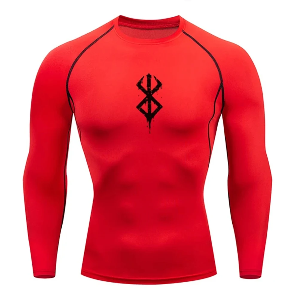 Men's Compression Top Anime Berserk Guts GYM Tshirts Running Fitness Tight Sportswear Short Sleeve Summer Breathable Sport Tee image 6