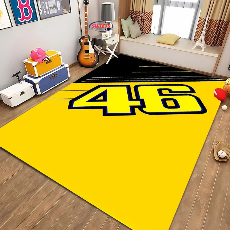 3D HD Printing V-Valentino R0SSI 46 Logo Carpet for Living Room Bedroom Sofa Doormat Decor Rug Kid's Non-slip Floor Mat Alfombra