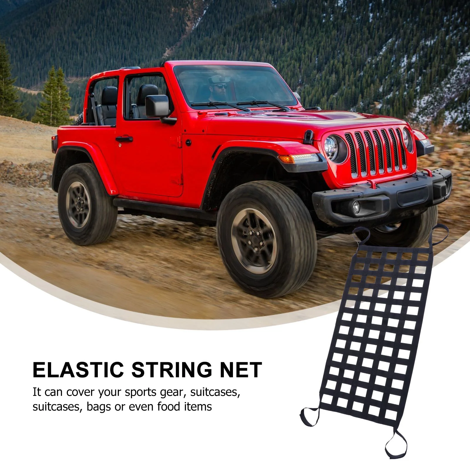 

1pc Refit Roof Net Accessories High Quality Fabric Car Truck Storage Organizer Elastic String Net widened thickened Instant