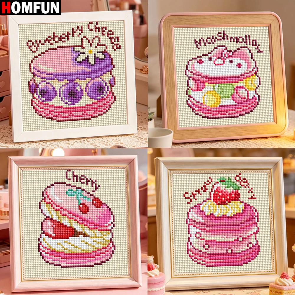 HOMFUN New Diamond Painting "Cute Dessert Cake" Full Square Drill Diy 5d Diamond Embroidery Picture Rhinestone Art