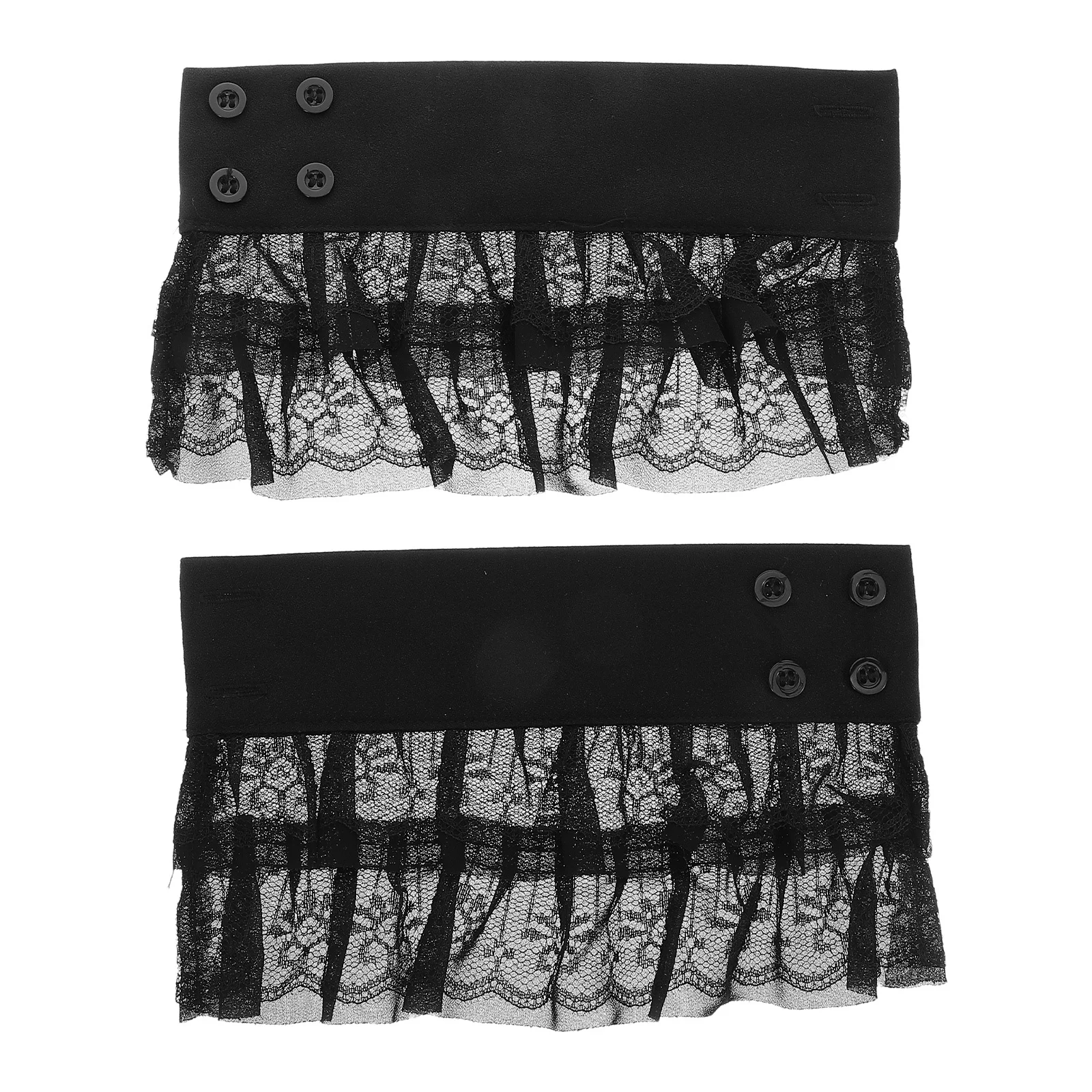 

1 Pair Detachable Faux Sleeve Cuffs Ruffle Wrist Accessories For Women Fake Sleeves Costume Decor Bridal Wedding Outfit