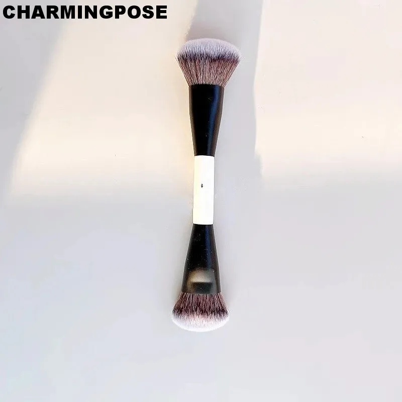 2-in-1 Dual Ended Makeup Brush Professional | Double Sided Face and Eye Cosmetic Brush | Portable Travel Makeup Tools Set