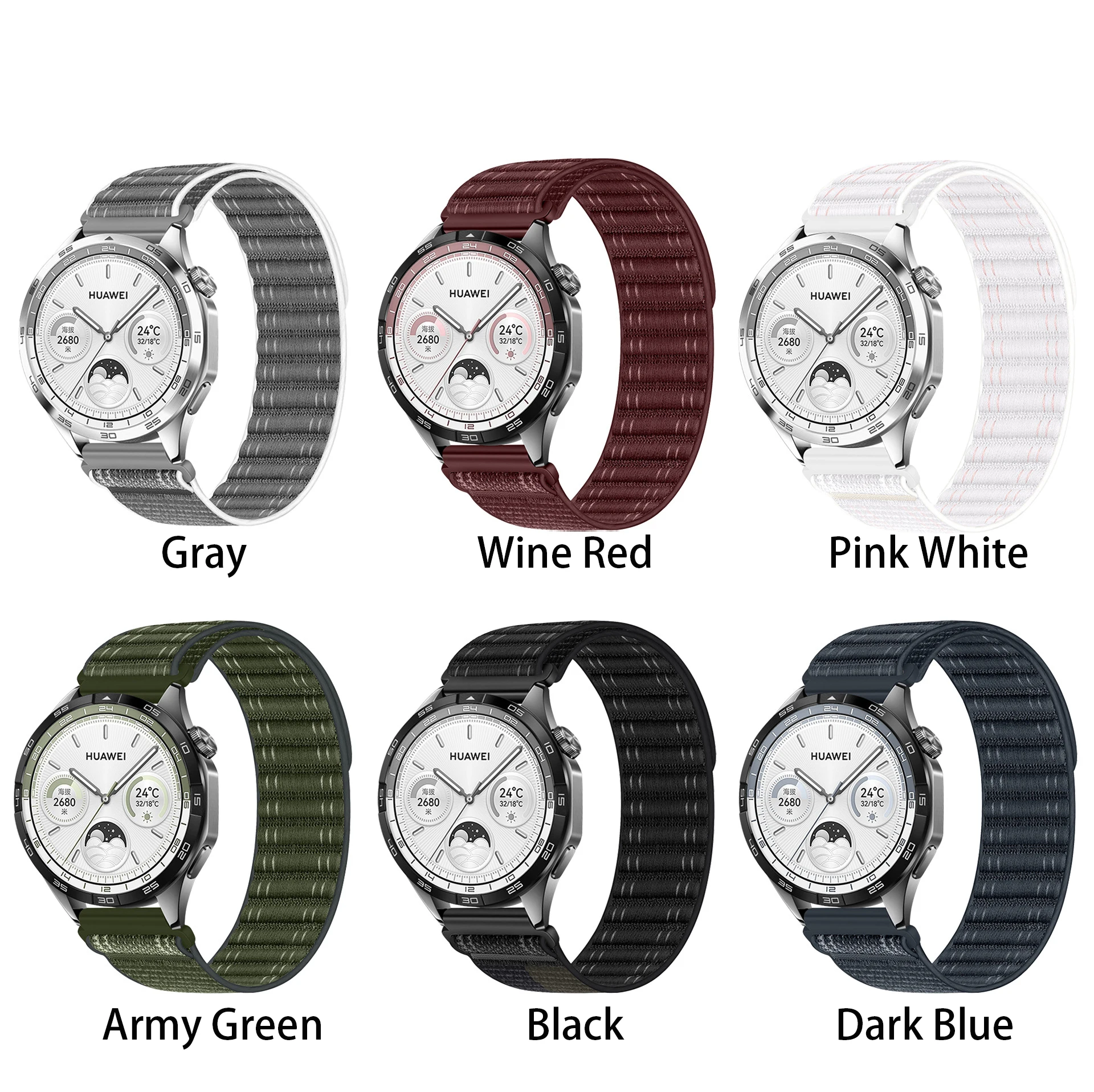 20mm 22mm Nylon Strap for Samsung Galaxy Watch 7/6/5/4 44mm 40mm 4/6classic 47mm 46mm 43mm Sport Band for Huawei Watch GT 5/4/3