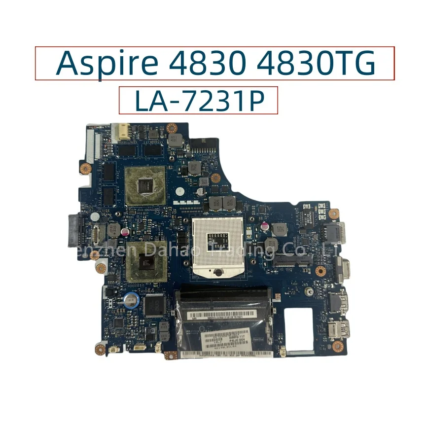 For ACER Aspire 4830 4830TG Laptop Motherboard LA-7231P With GT540M HM65 MBRGL02001 N12P-GS-A1 Fully Tested