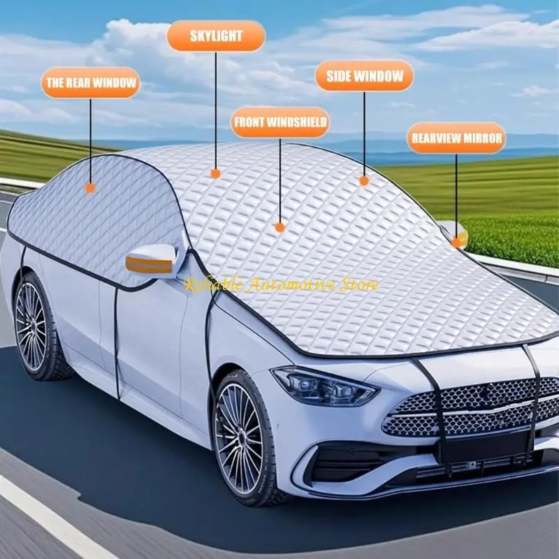 M68B Easy to Use Car Cover for Protective covering Snow Mobile security Windshield and
