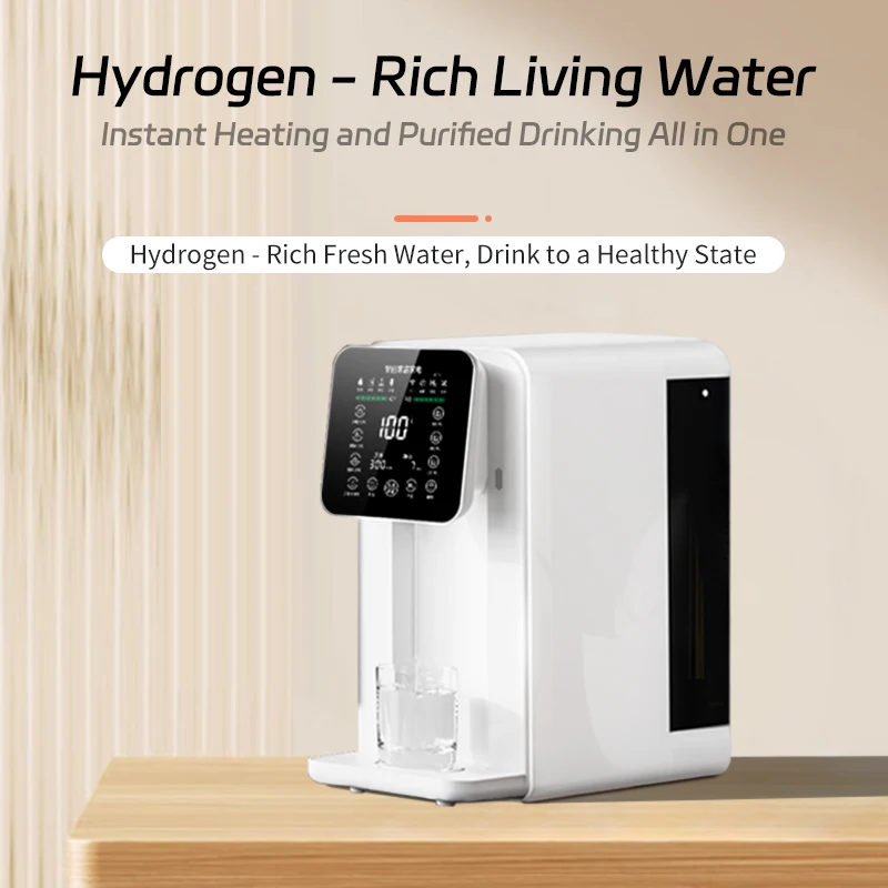 Electric Countertop Hydrogen Water Machine with RO Reverse Osmosis Purifier Heating Function Plastic Housing for Home Use