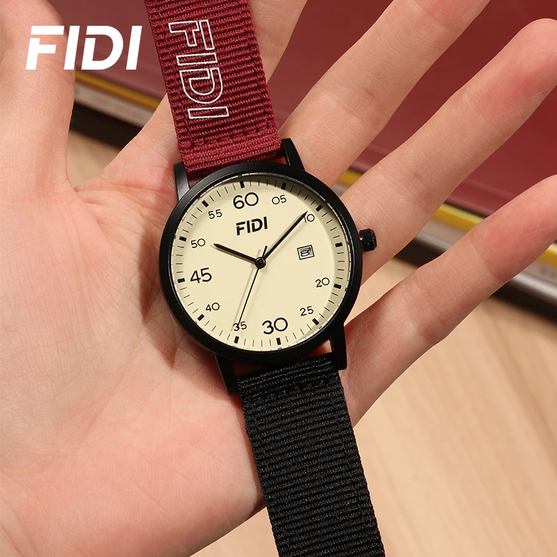 2026 Fashion Student Watch Calendar 3ATM Waterproof  Lightweight Retro Color Contrasting Lightweight Durable Large Numbers Watch