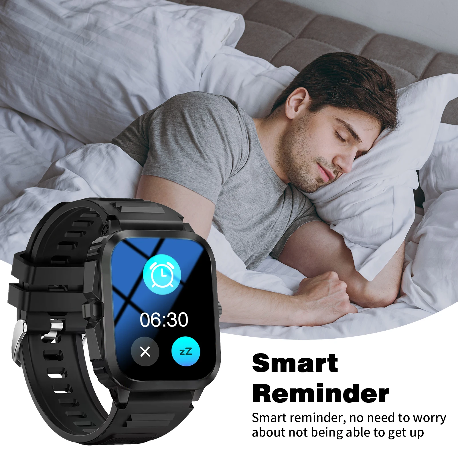 ساعة ذكية Ungrade مع إجابة مكالمات لاسلكية LED، أوضاع رياضية متعددة، عرض الطقس، هدية للتحكم بالموسيقى