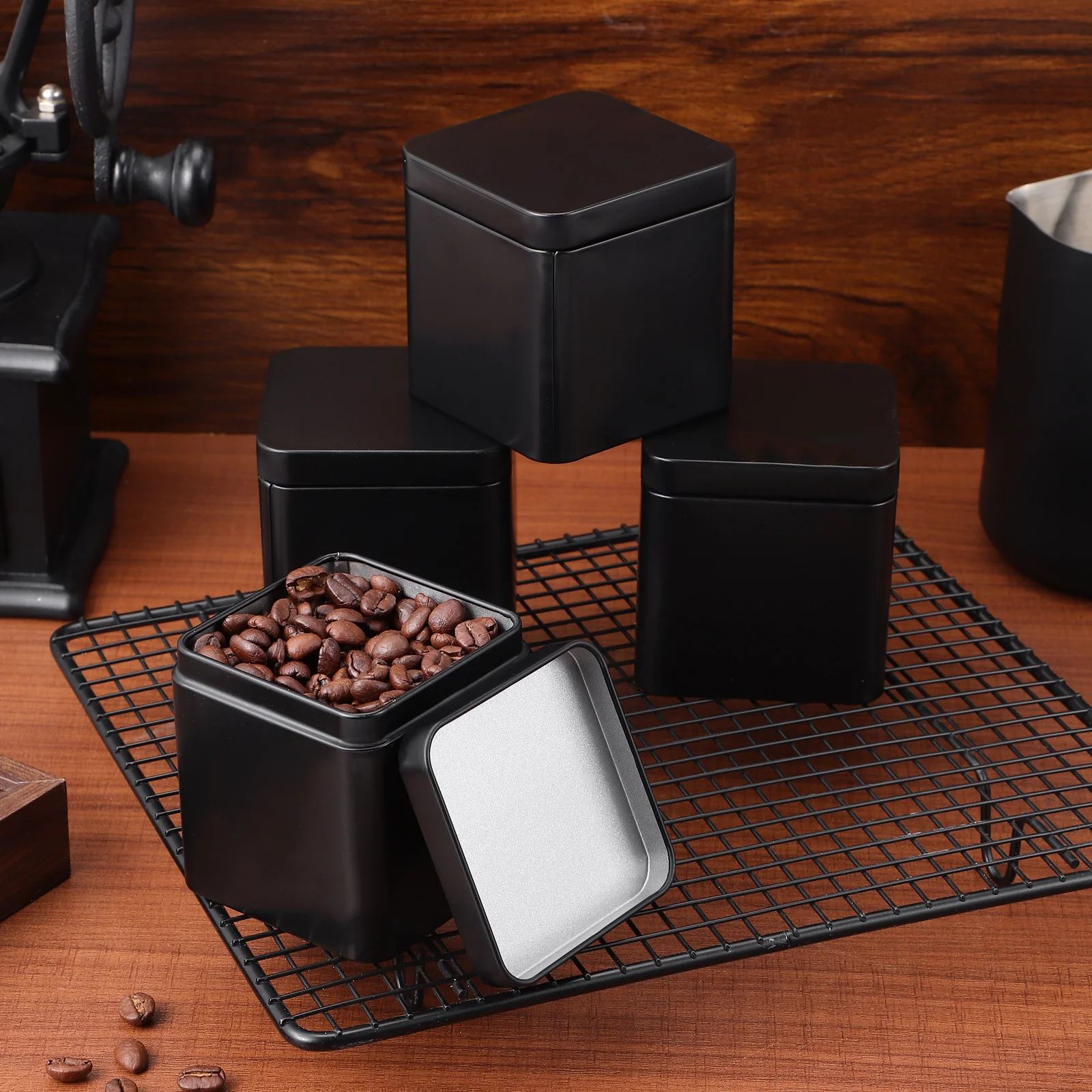 

10pcs Portable Metal Tin Box Small Tinplate Storage Container For Tea Candy Jewelry Gift Airtight Round Lightweight