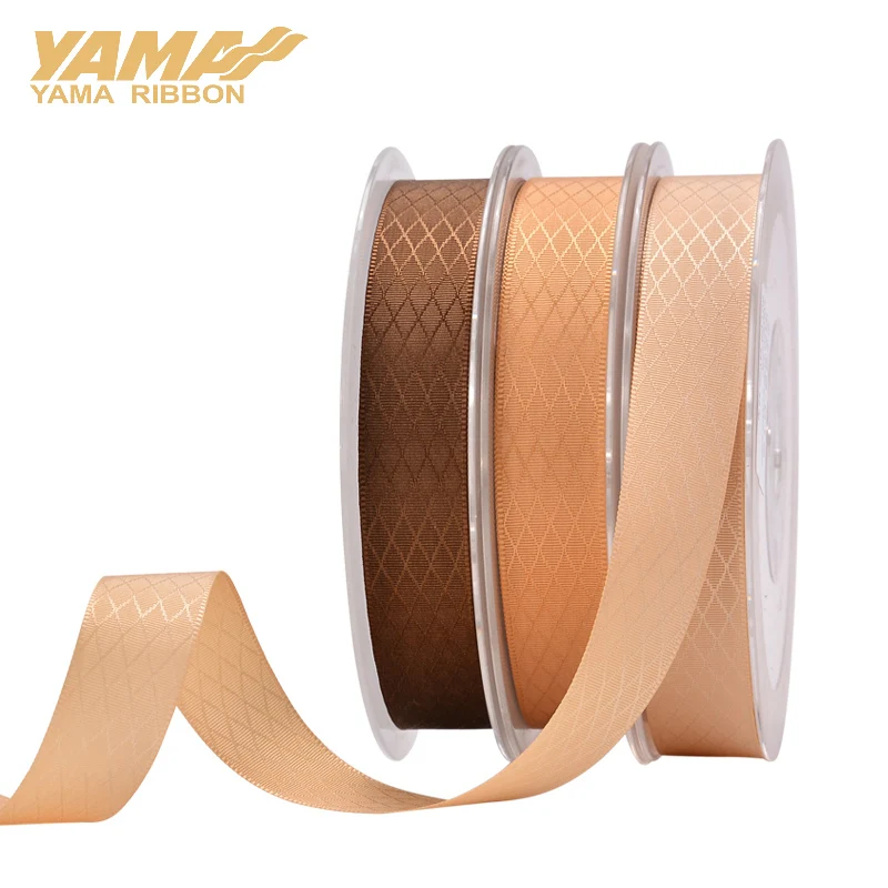 YAMA-Rhombus Ribbon for DIY, Fancy Ribbons, Handmade Gift, Webbing Decoration, 9mm, 16mm, 22mm, 38mm, 100Yards/Roll