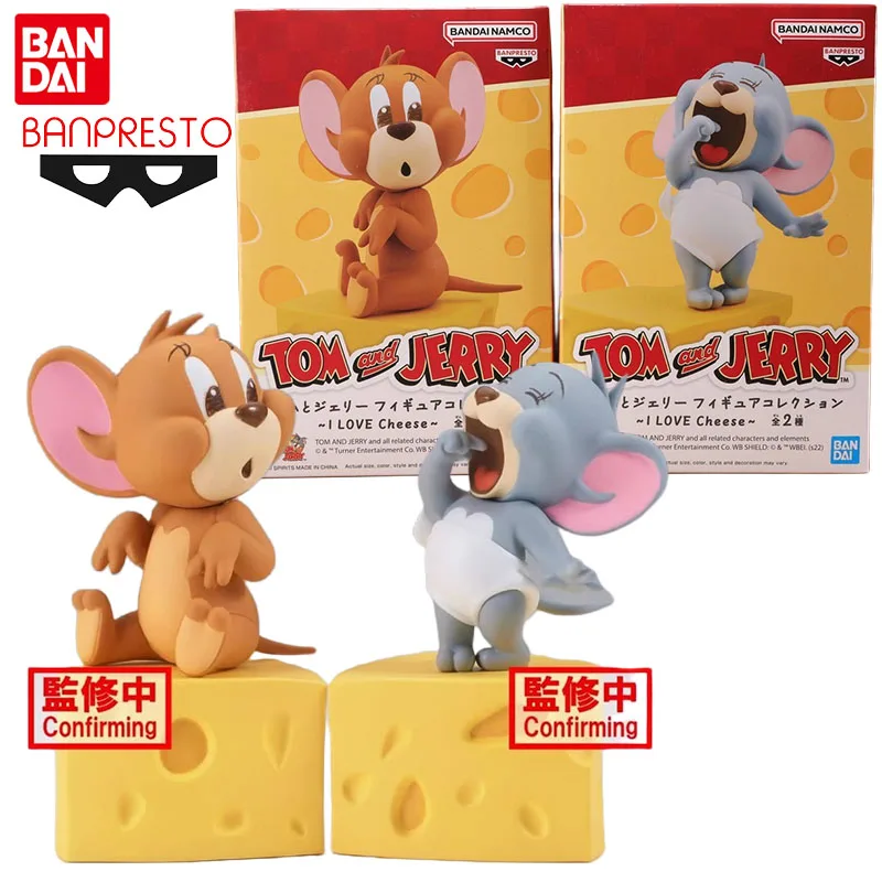 Bandai Genuine Banpresto Tom and Jerry Anime Figure Jerry Tuffy Action Figure Toys for Kids Christmas Gift Collectible Model