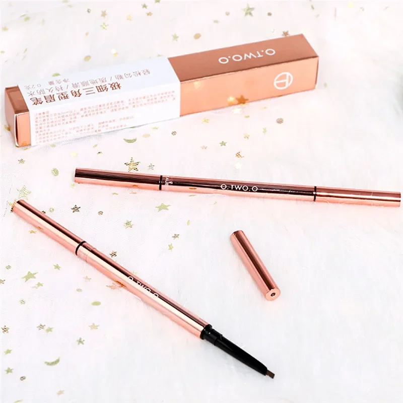 O.TWO.O-lápiz de cejas triangular ultrafino, 6 colores, definidor de cejas preciso, larga duración, resistente al agua, Rubio, marrón, maquillaje para cejas