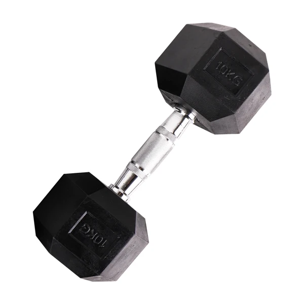 Spybig Hexagonal Rubber Dumbbell 10kg Dumbbell Health Crossfit