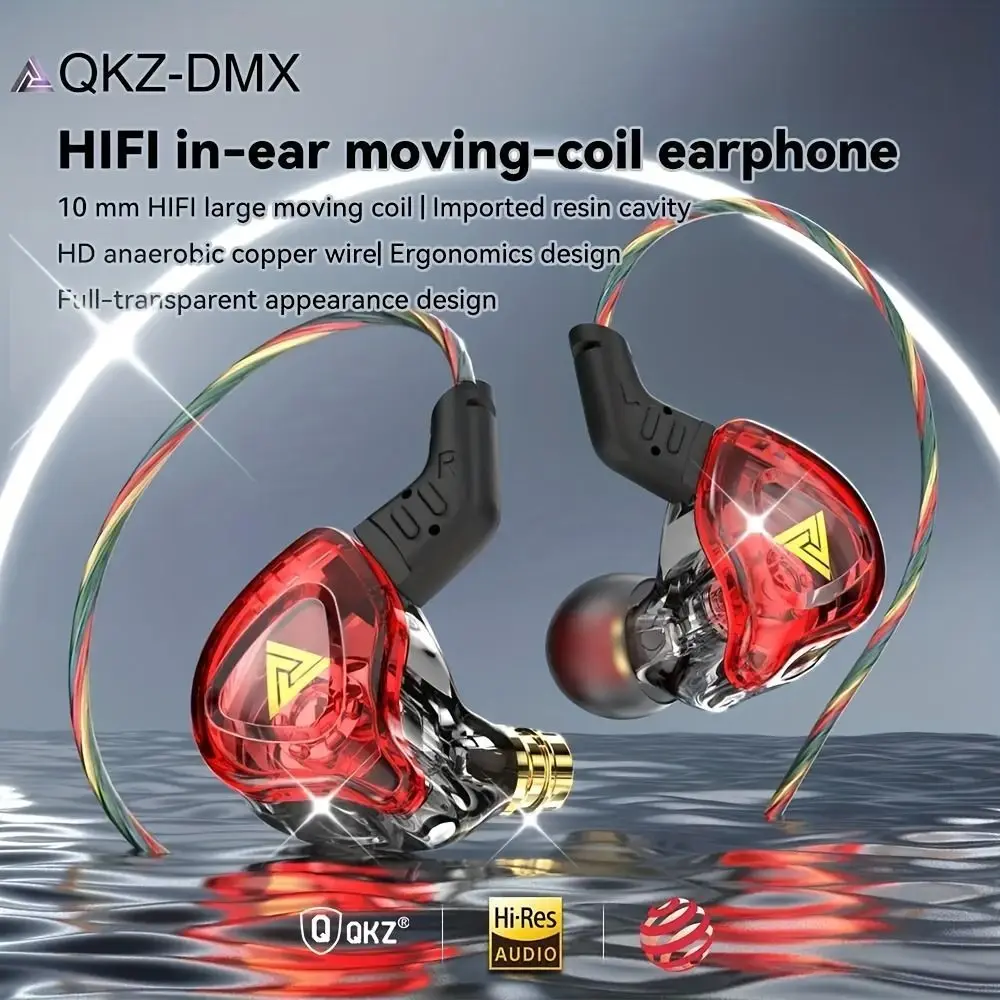 Wired AK6 DMX Sports Earphones in Ear with Microphone AK6 DMX Headphones Mega Bass Fashionable Noise Reduction Headset Jog