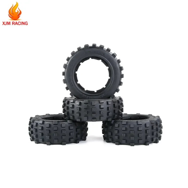 Knobby 전면 후면 휠 타이어 스킨 4 개/대 1/5 HPI ROVAN BAJA KM ROFUN BAHA 5T 5SC 5FT LOSI DBXL 트럭 RC 자동차 부품