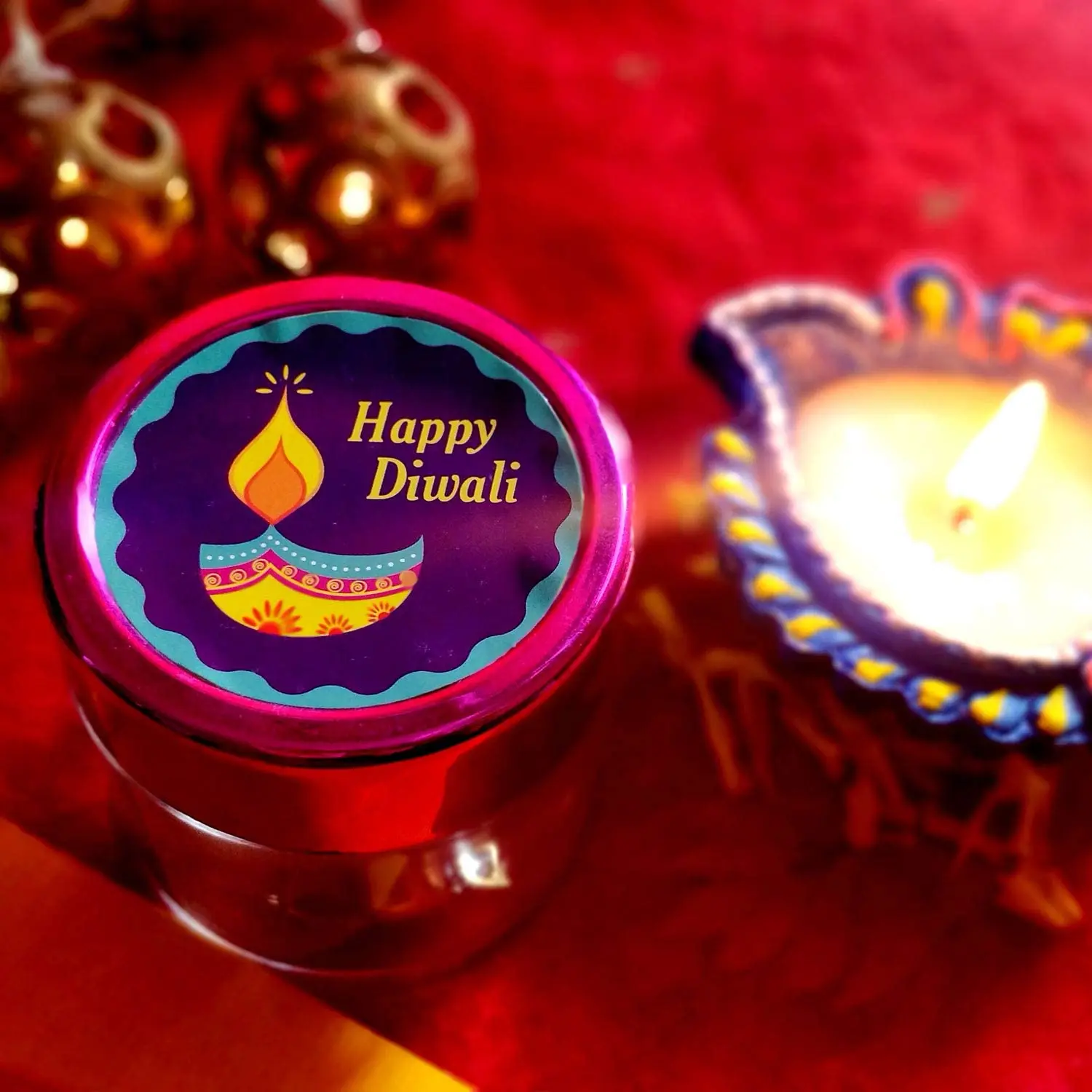 Glückliche Diwali-Party-Aufkleber, Light Festival Party-Geschenkdekorationen – Detail 18