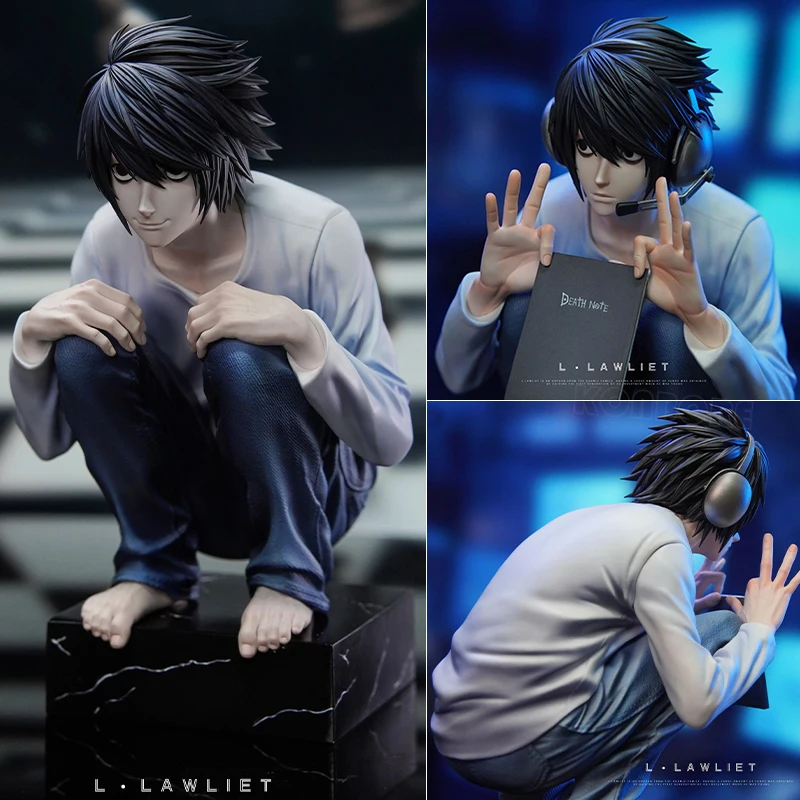 15cm Death Note L Lawliet Anime Figure Coffee Watari & L Action