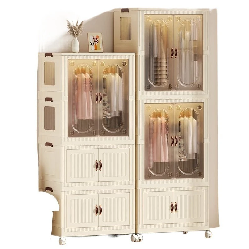 

ins children's wardrobe bedroom household folding storage cabinet baby storage box toys clothes storage box